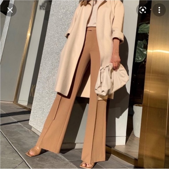 Zara Pleated Wide Leg Camel Trousers. Waist is approximately 29 inches - Picture 2 of 13